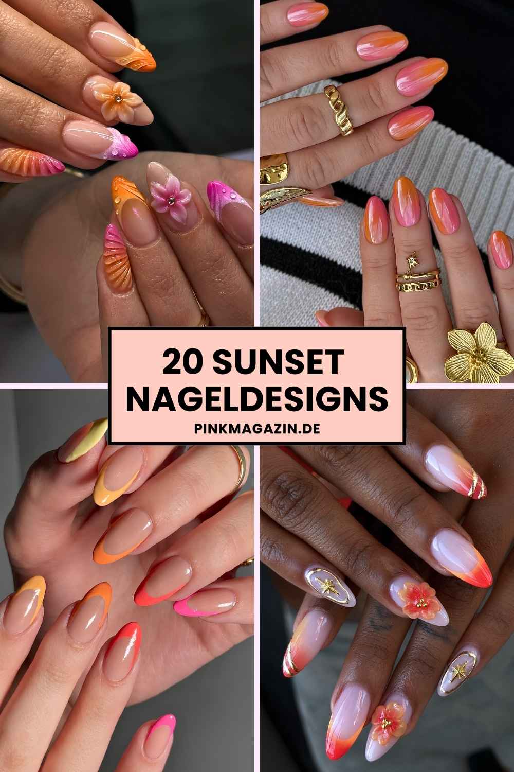 Sunset Nagelideen Pinterest