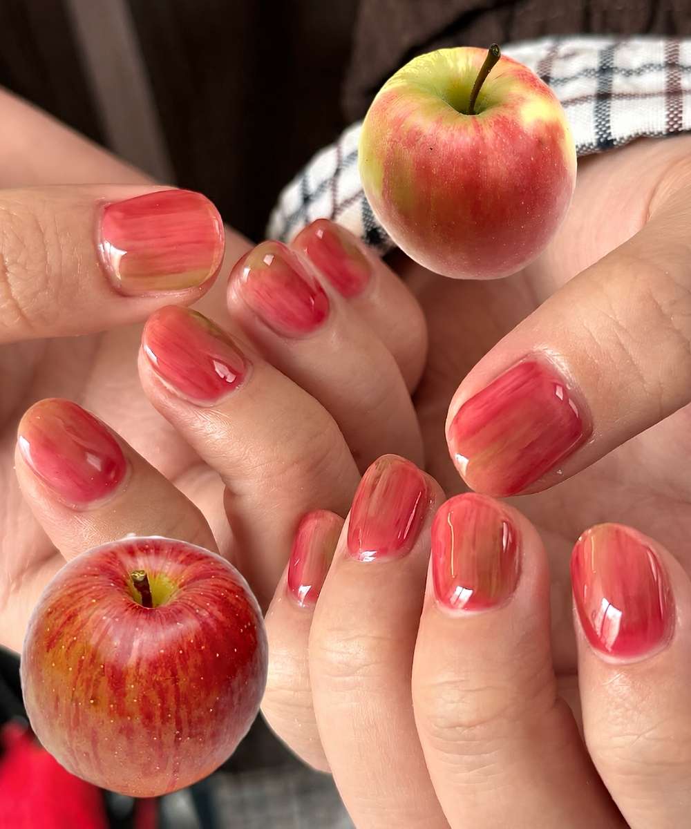 Apfelschalen inspirierte Naegel