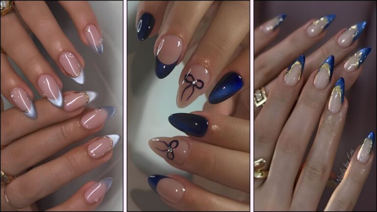 Blaue Cat Eye Naegel