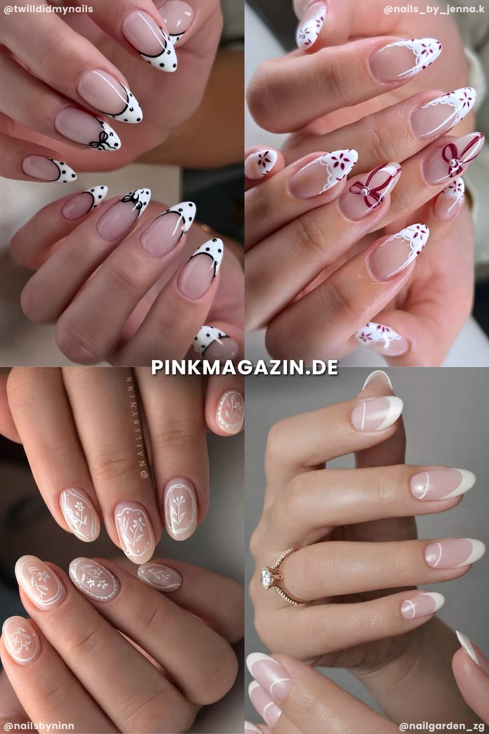 Brautnaegel im vintage stil