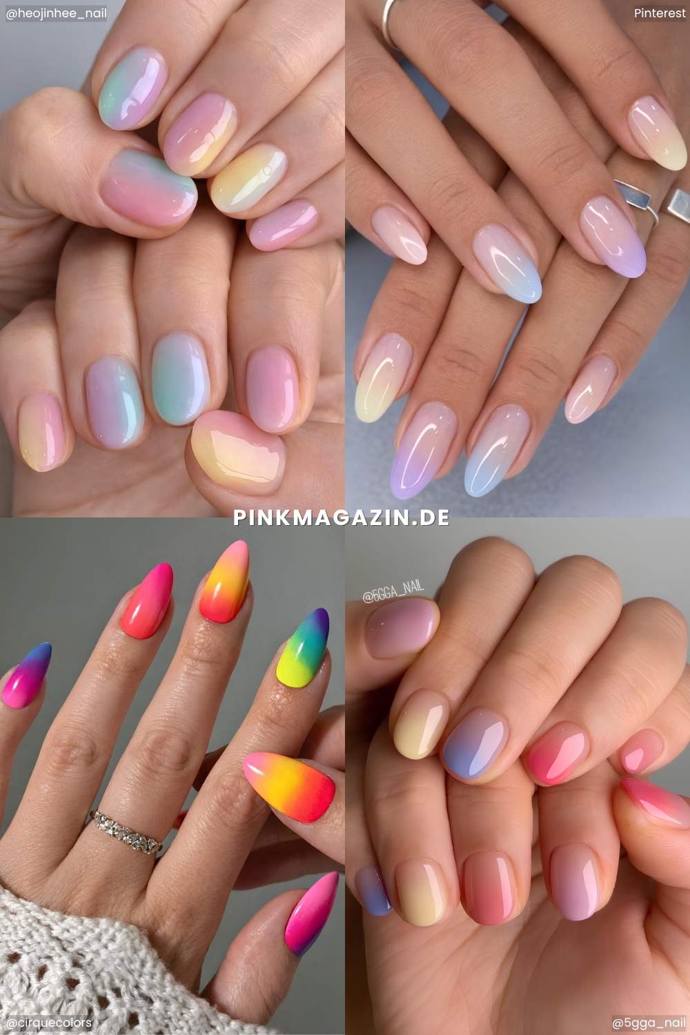 Bunte Ombre Nagelideen