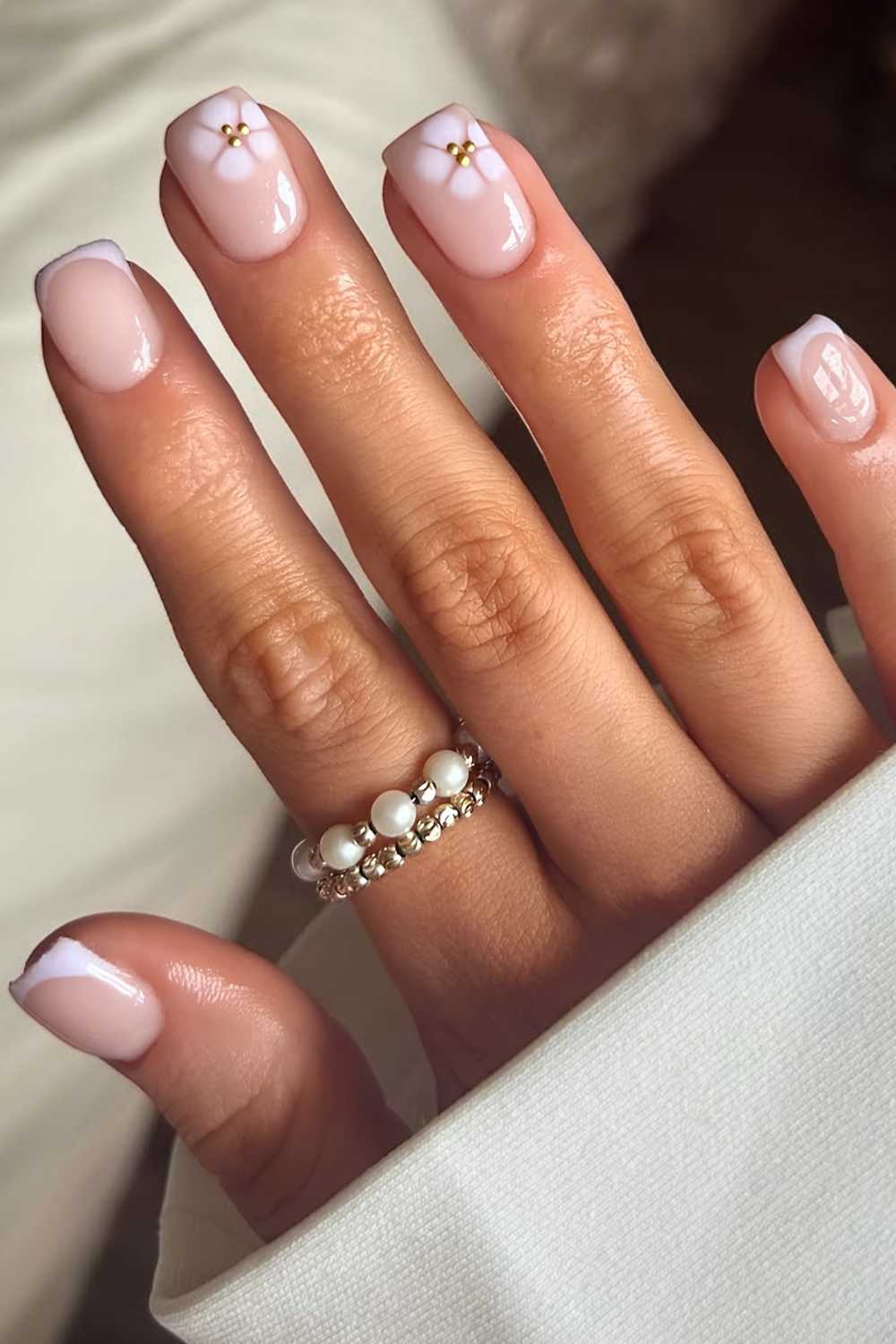 Helllavendel Naegel mit Blooming Gel Blumen