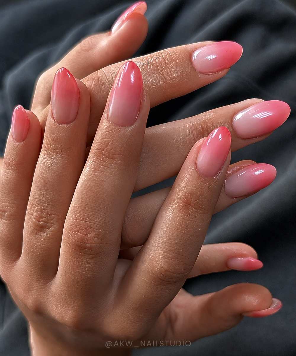 Himbeerrosa Ombre Naegel