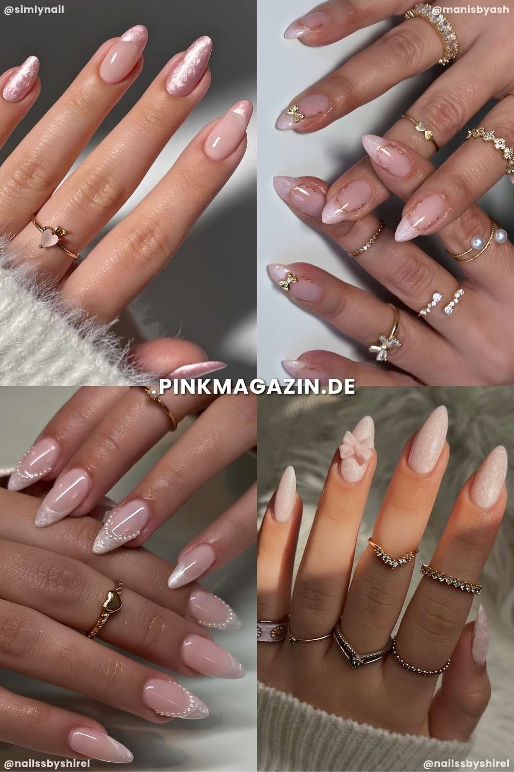 Hochzeitsnaegel mit perlwirbeln