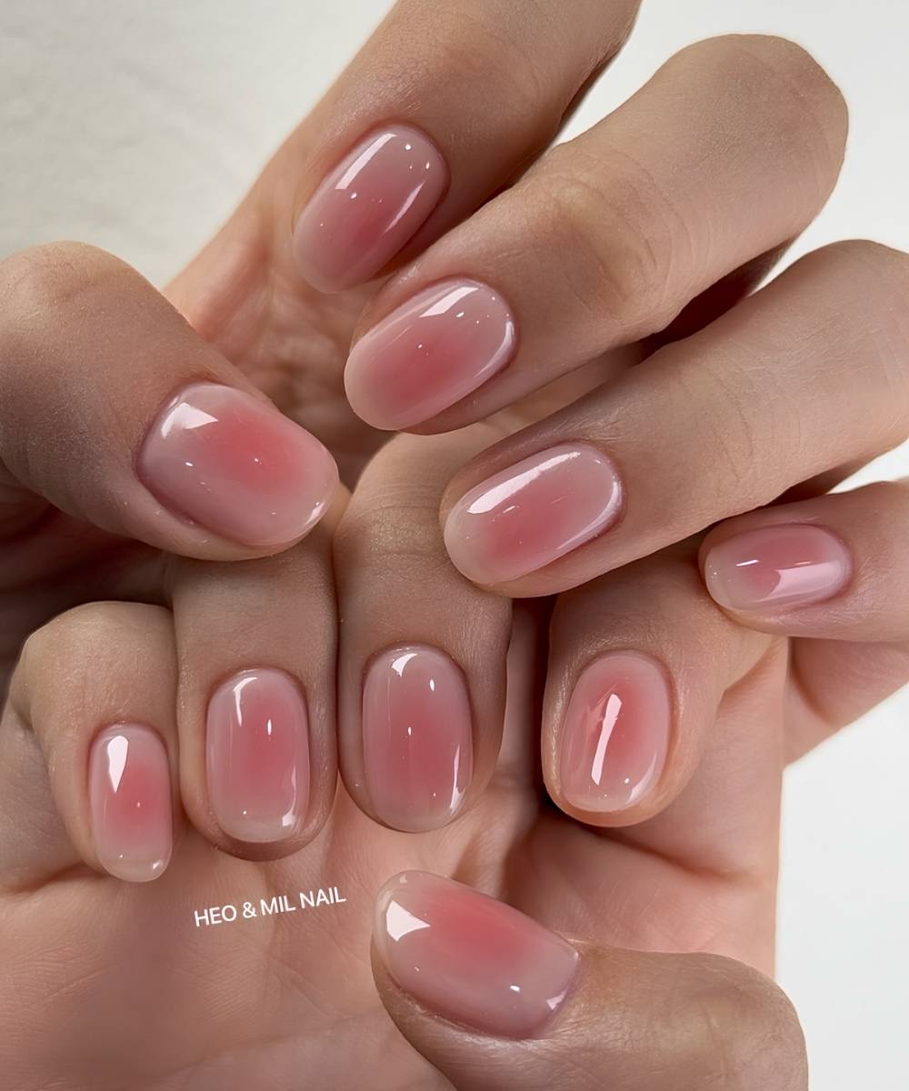 Kurze Jelly Aura Naegel in Rosa
