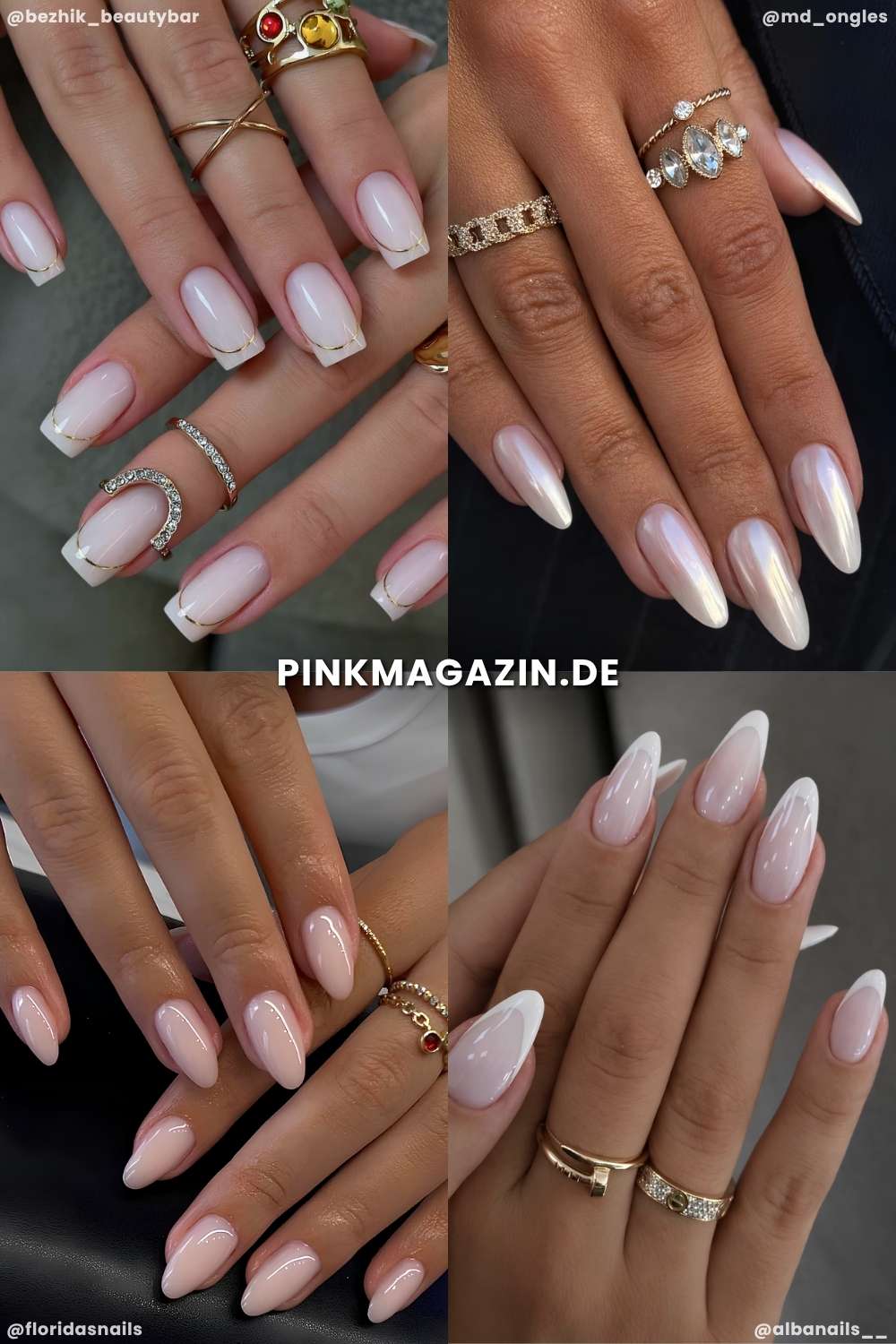 Minimalistische hochzeitsnaegel