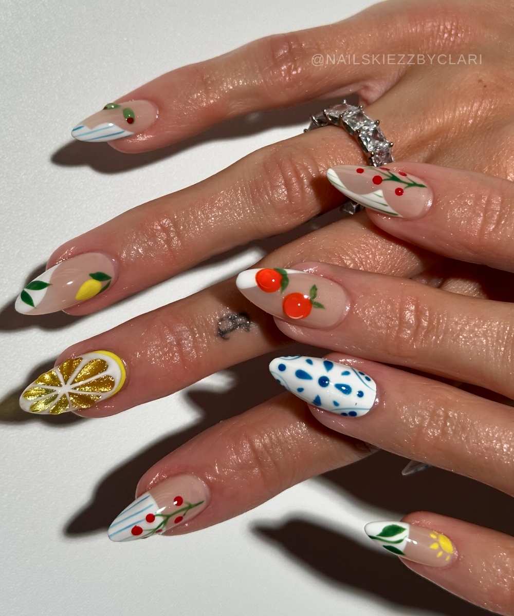 Mix and Match Naegel mit italienischen Sommermotiven