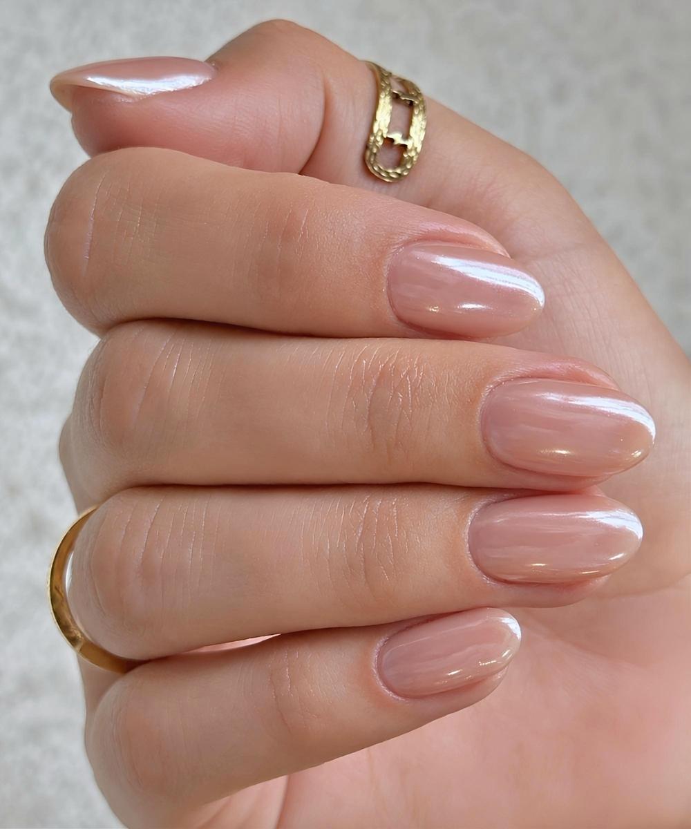 Transparente Nude Chrome Naegel