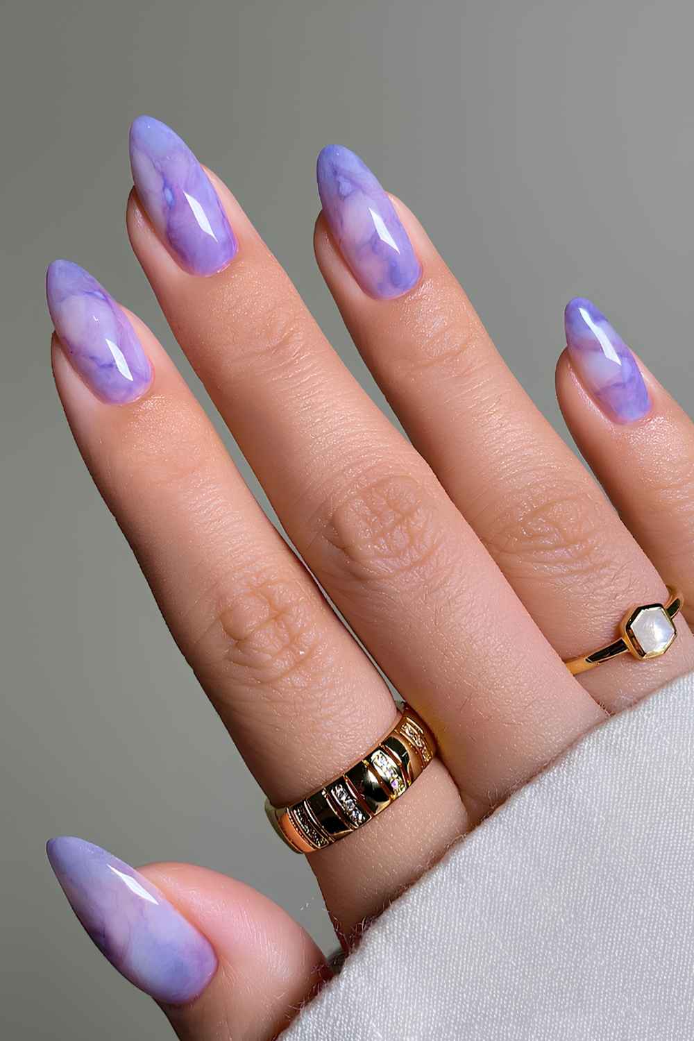 Violette Amethyst Marmornaegel