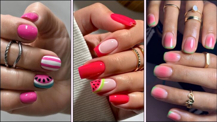 20 frische Wassermelonen-Nageldesigns für den Sommer