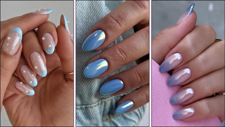 Blaue Chrome-Nägel: Der glänzende Trend, den du das ganze Jahr tragen kannst