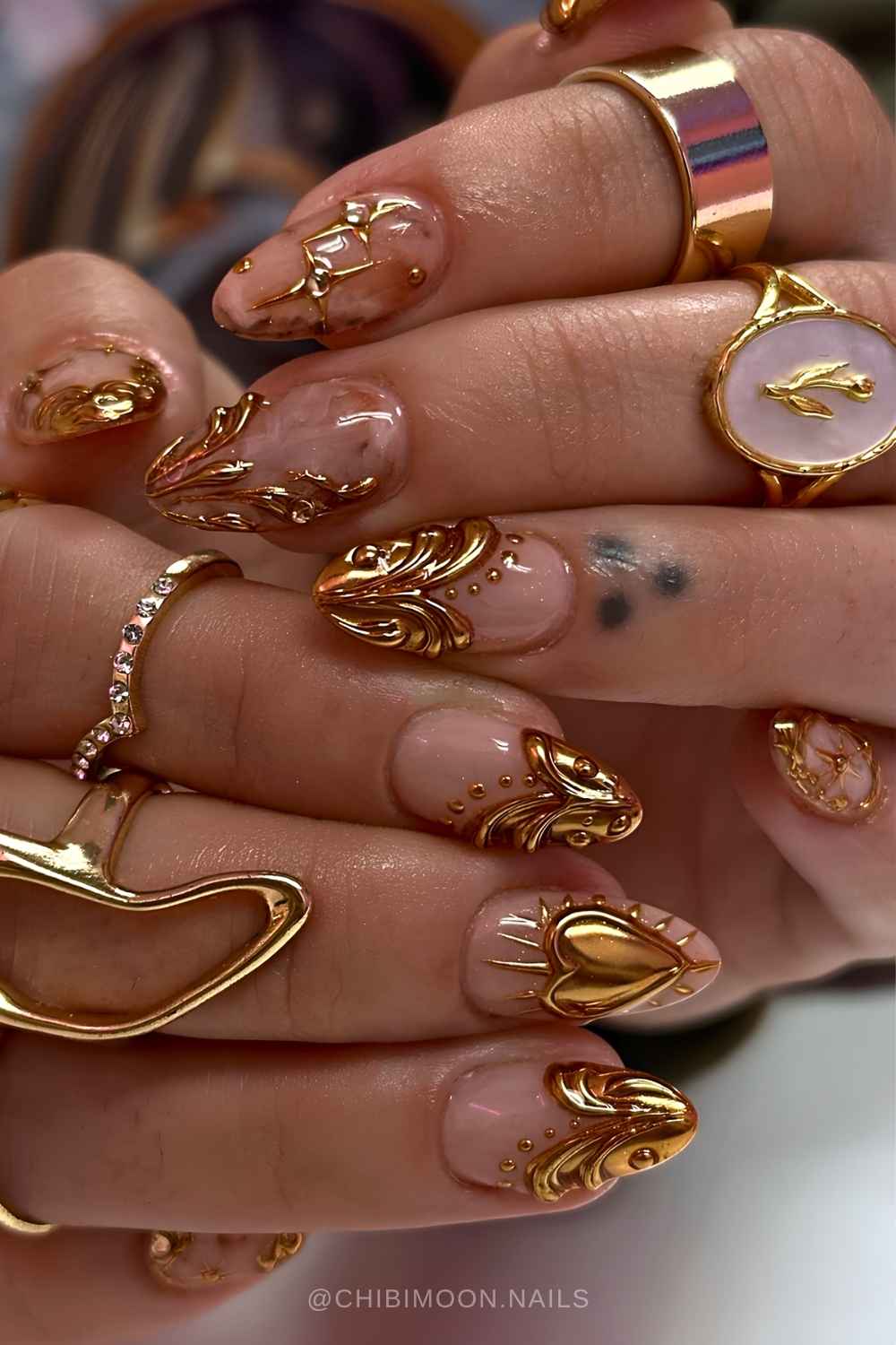 Goldene Barock French Manikuere