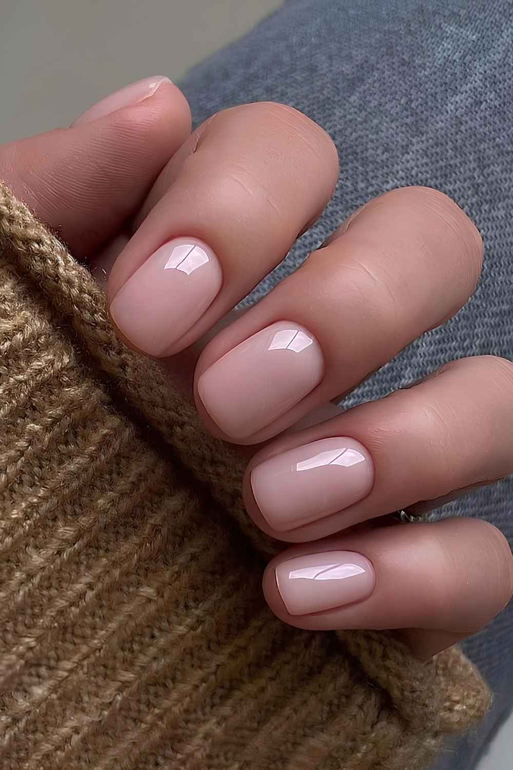 Kurze Zarte Rosa Manikuere