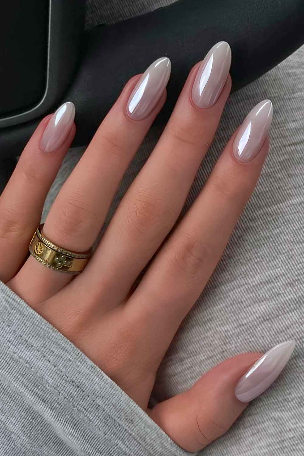 Perlweisse Chrome Manikuere
