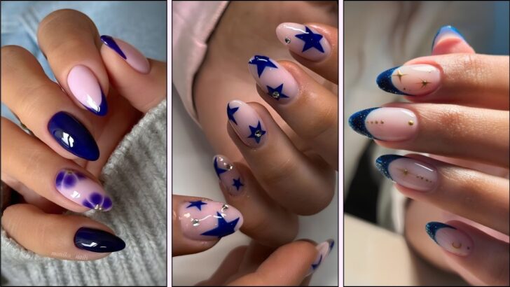 20 saphirblaue Nageldesigns mit Royal-Vibes