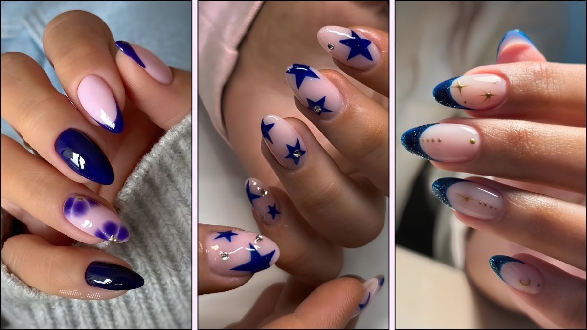 Saphirblaue naegel