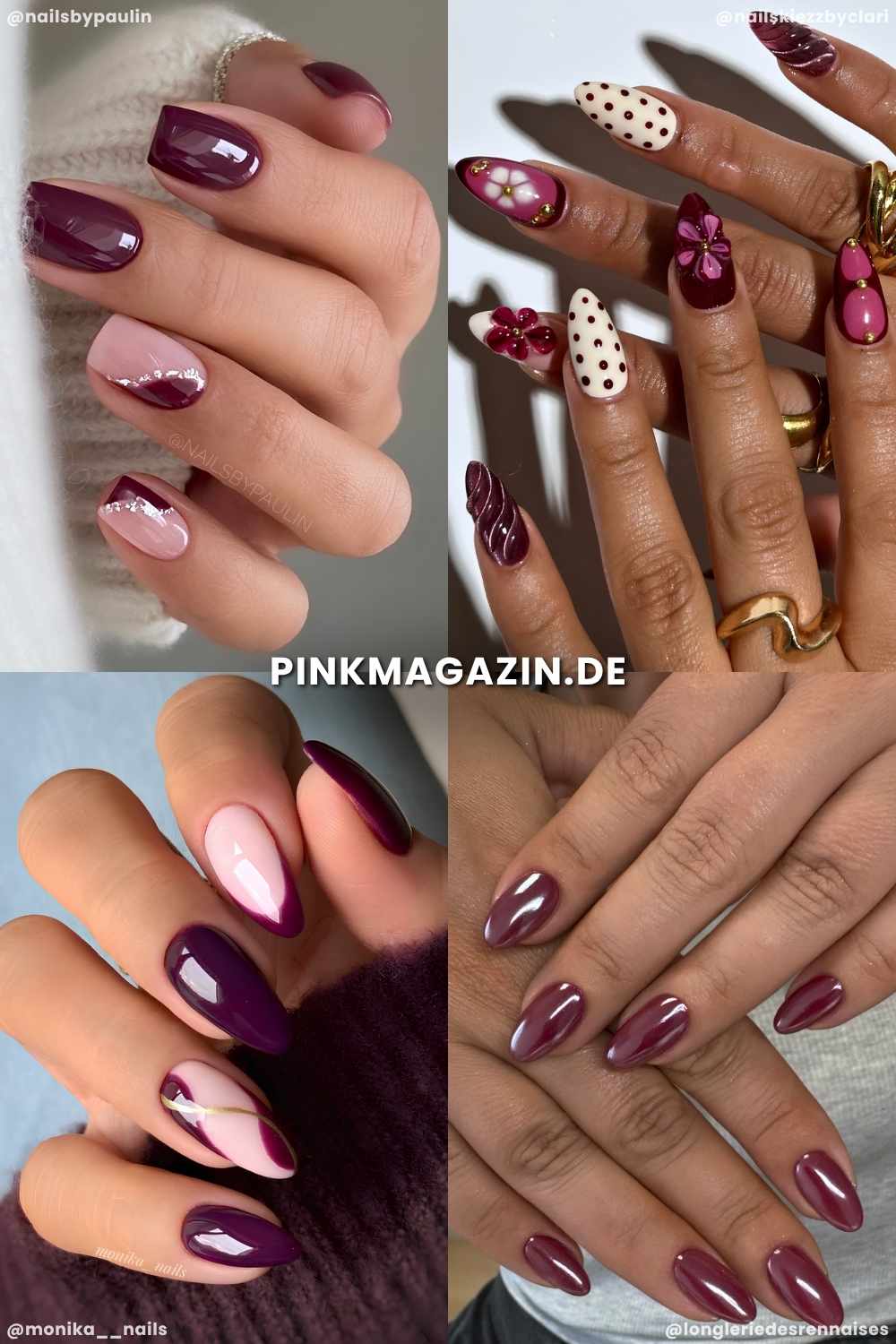 Dunkle Pflaumen Naegel im September