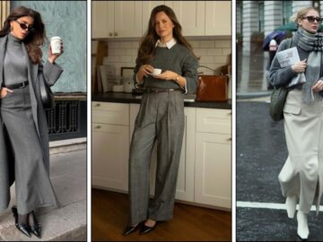 Graue Herbst Outfits