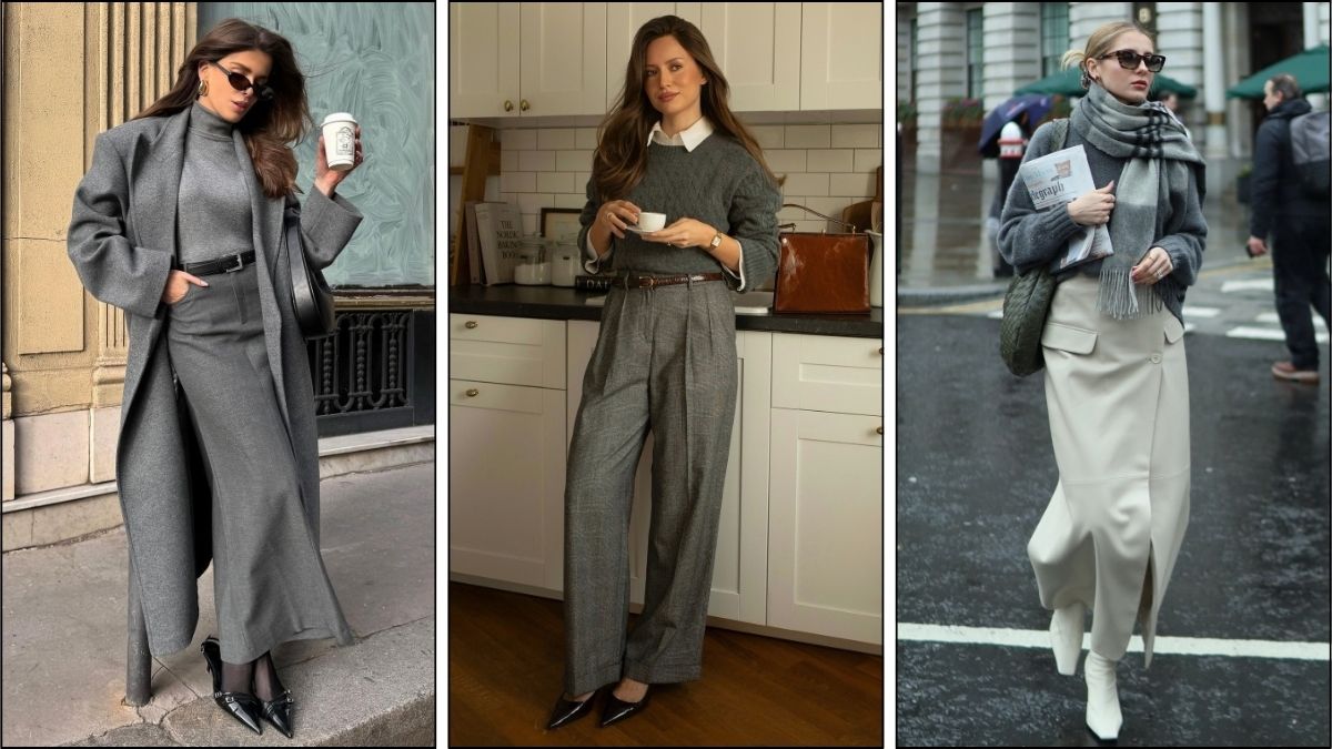Graue Herbst Outfits
