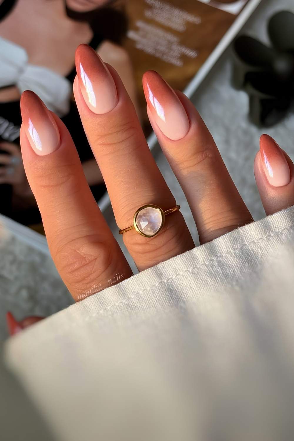 Rostorange Ombre Naegel