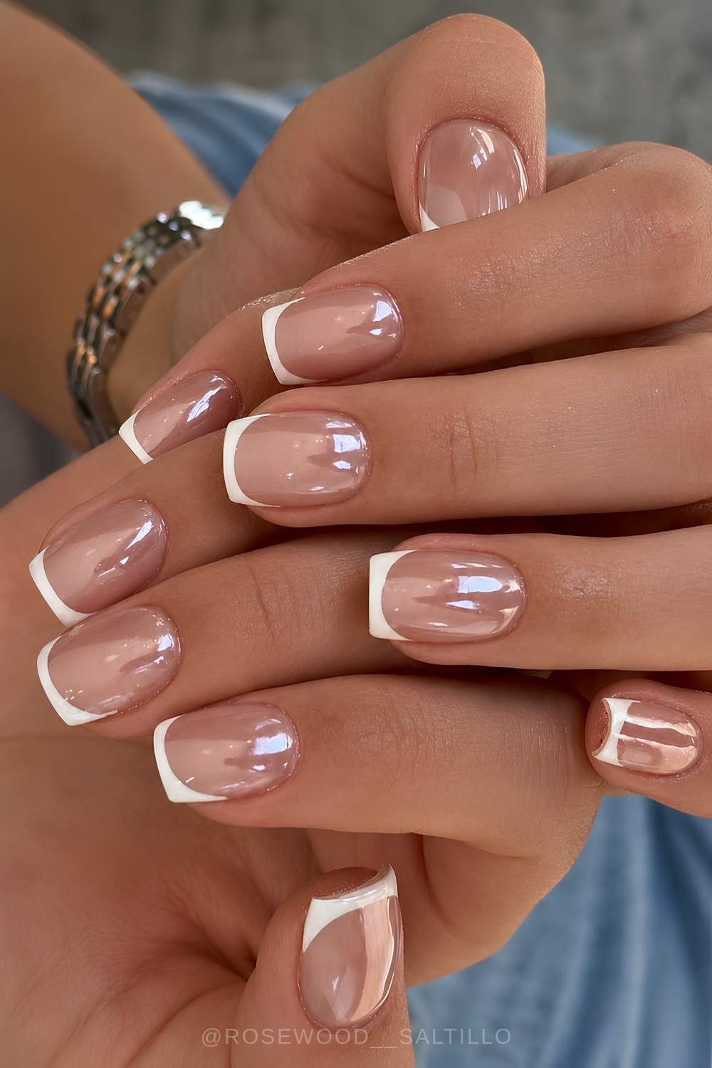 Weisse Chrome Micro French Naegel